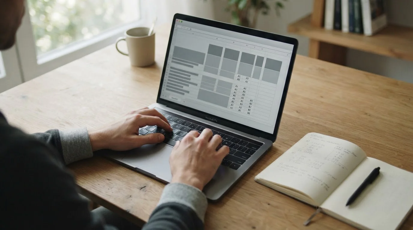 Person analysiert Wettanbieter-Vergleich mit Fokus auf Gebühren und Steuern am Laptop