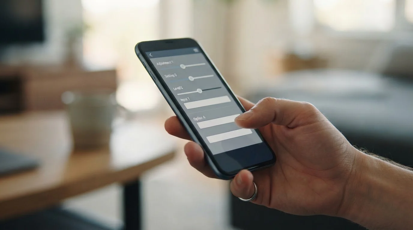 Smartphone mit Einstellungen für Einzahlungslimits in neutraler Oberfläche