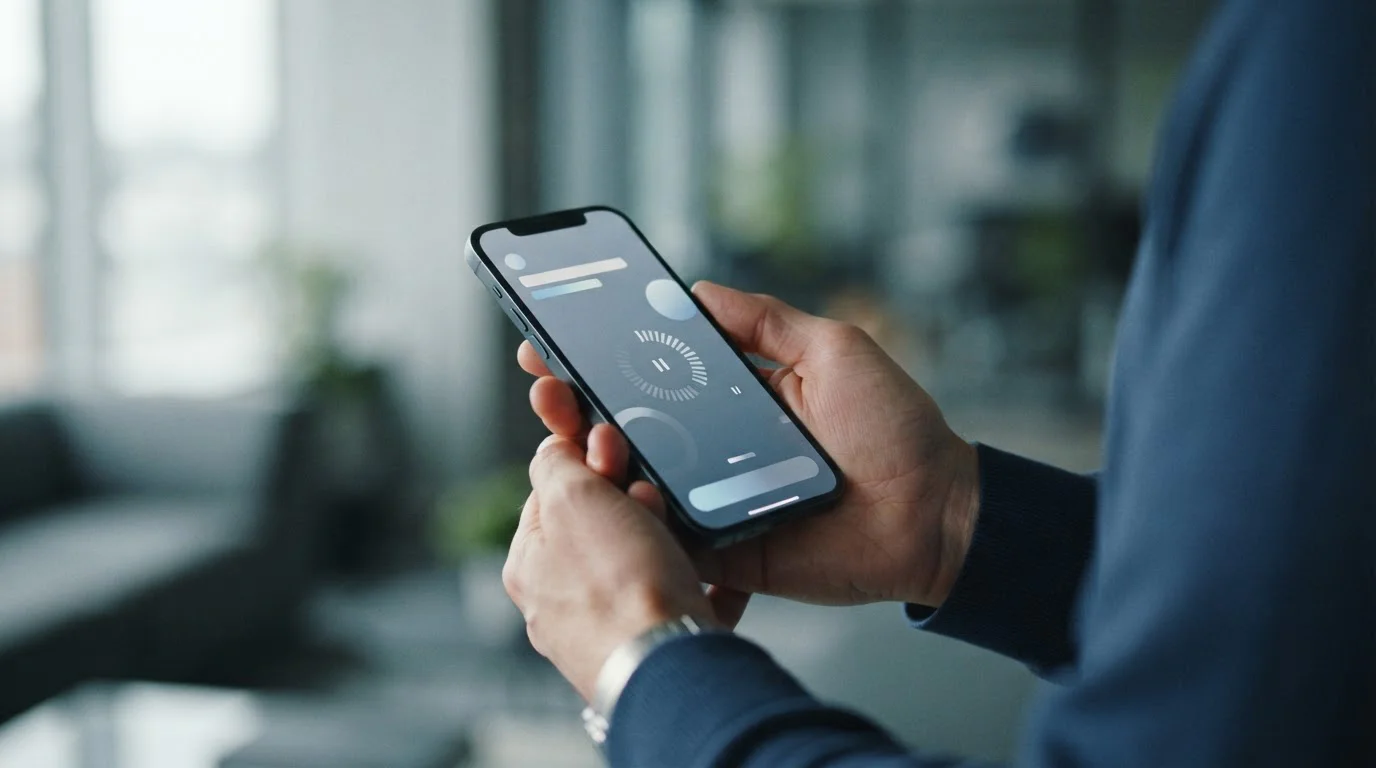 Smartphone zeigt Verifizierungsprozess bei reguliertem Wettanbieter mit 5-Sekunden-Pause