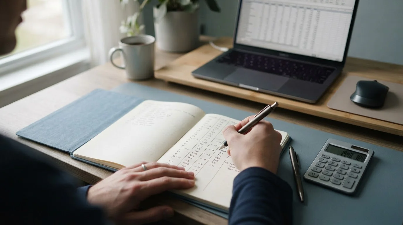 Statistische Auswertung von Wettquoten mit Taschenrechner und Notizen