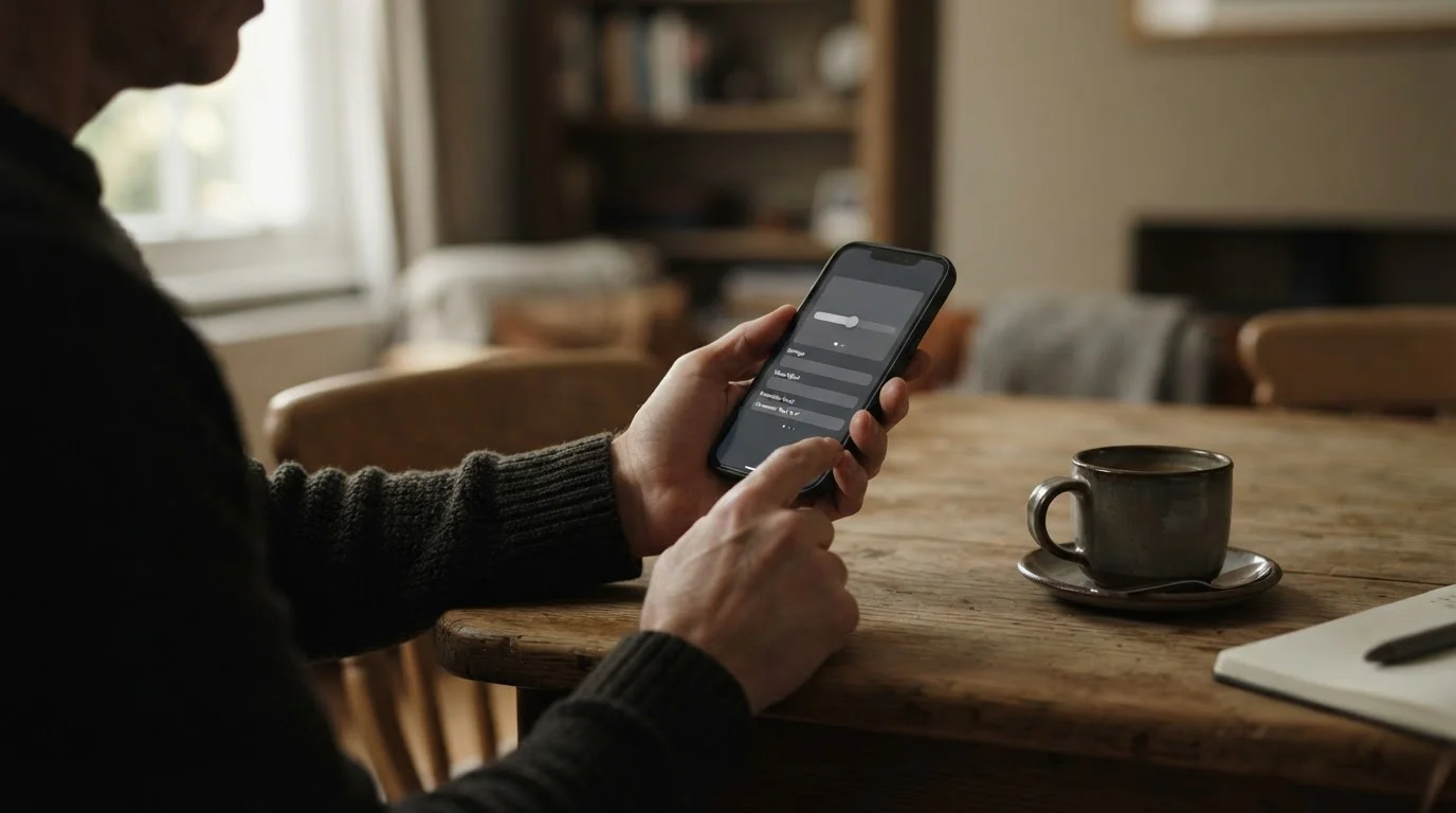 Person setzt bewusst ein Limit in einer Wett-App